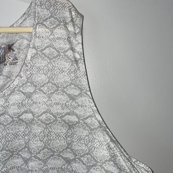 NWT Muk Luks Womens Sleeveless Jumpsuit 4X Gray White - Picture 6 of 7